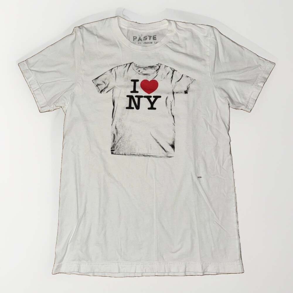 Paste By Jason Laurits I Love New York Graphic T-Shirt White Med 18x26